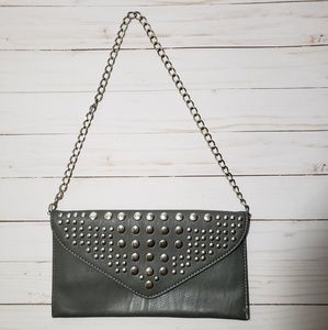 Studded Gray Clutch